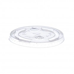 Tampa para Copo Plástico Descartável com Furo 400/500mL Altacoppo Transparente com 50 unid.