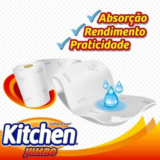 Toalha de Papel Kitchen Folha Simples 19x22cm com 240 folhas Toalha de Papel Kitchen Folha Simples 19x22cm com 240 folhas