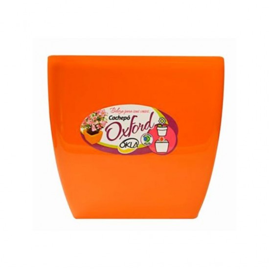 Vaso Quadrado Cachepô n°16 Okla Oxford - Laranja Vaso Quadrado Cachepô n°16 Okla Oxford - Laranja
