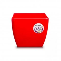 Vaso Quadrado Cachepô n°16 Okla Oxford - Vermelho