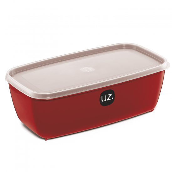 Pote Retangular 3L Uz. Vermelha Pote Retangular 3L Uz. Vermelha