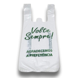 Sacola Plástica Branca 38x48cm Volte Sempre com 2,3Kg Central Sacola Plástica Branca 38x48cm Volte Sempre com 2,3Kg Central