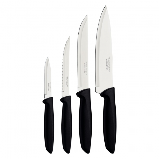 Conjunto p/ Churrasco Tramontina Plenus 4 peças Preto