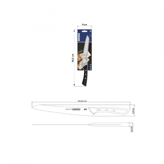 Faca de Inox 7" Pão Tramontina Solutta Faca de Inox 7" Pão Tramontina Solutta