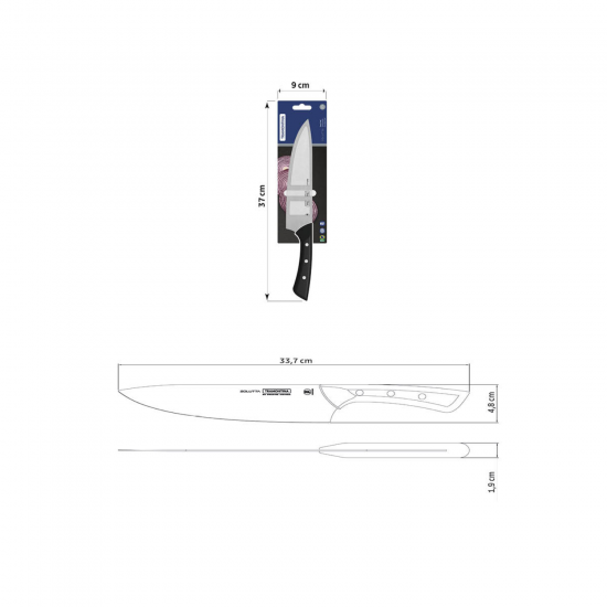 Faca de Inox 8" Tramontina Solutta Faca de Inox 8" Tramontina Solutta