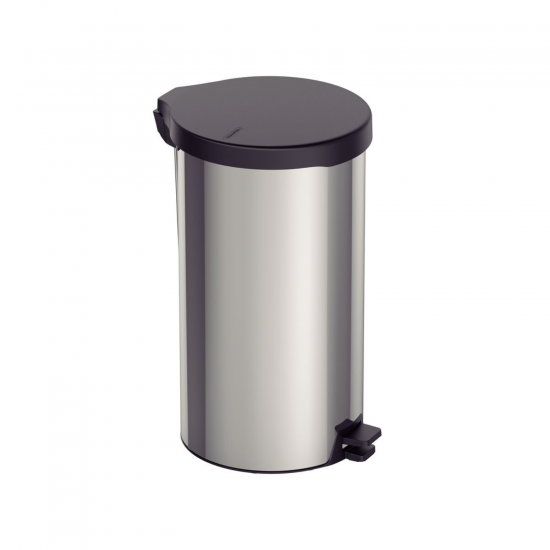 Lixeira Inox com Pedal 20L Tramontina Tampa Preta