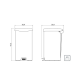 Lixeira Inox com Pedal 20L Tramontina Tampa Preta