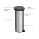 Lixeira Inox com Pedal 30L Tramontina Tampa Preta