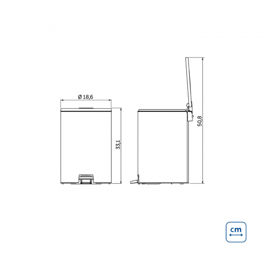 Lixeira Inox com Pedal 5L Tramontina Loop